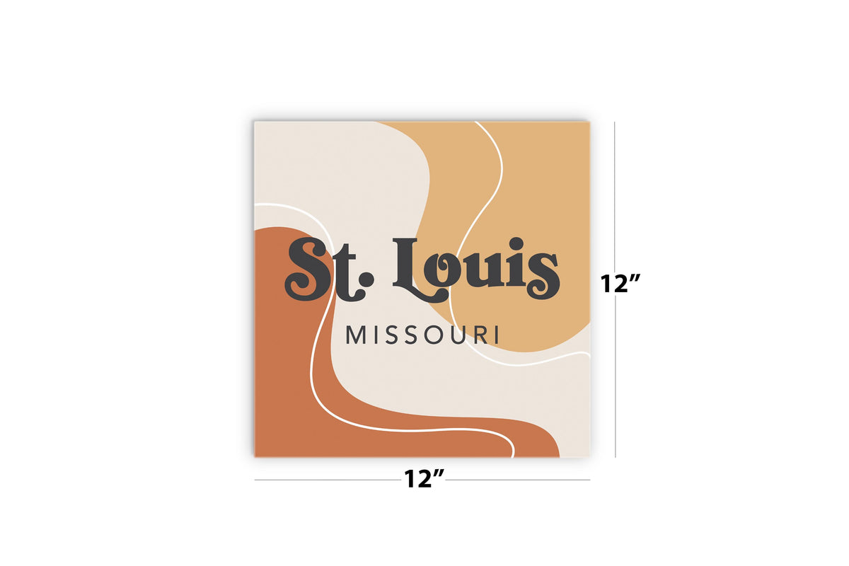 Vintage Groove Fluid Orange Missouri St Louis | Wood Sign | Eaches | Min 2