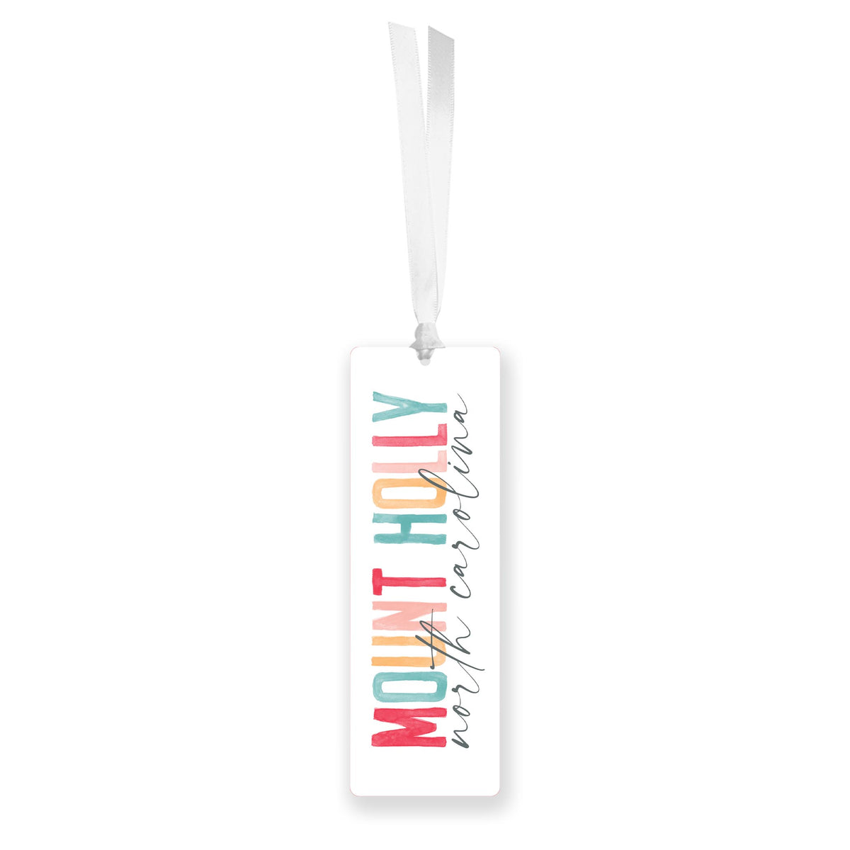 Acrylic Bookmark-Watercolor City Mount Holly North Carolina -0