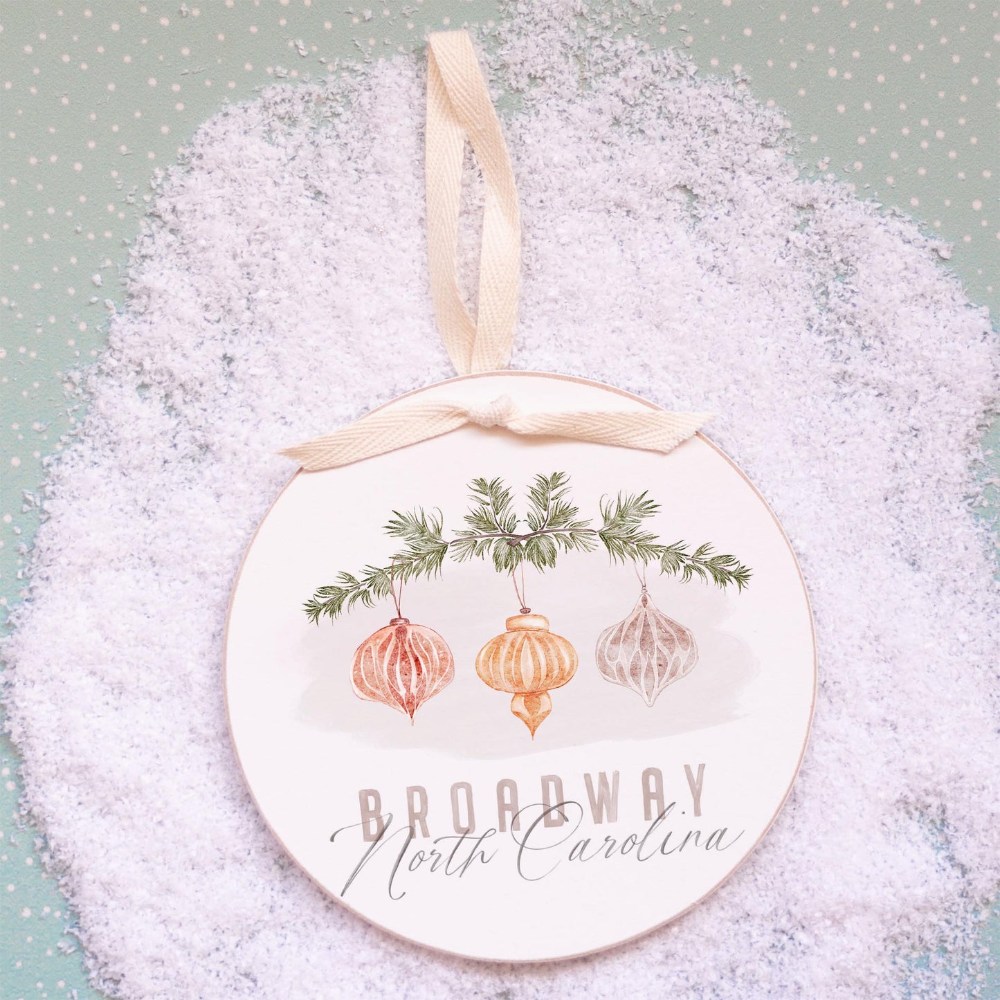 6" Round Ornament-Ornaments Broadway North Carolina -2