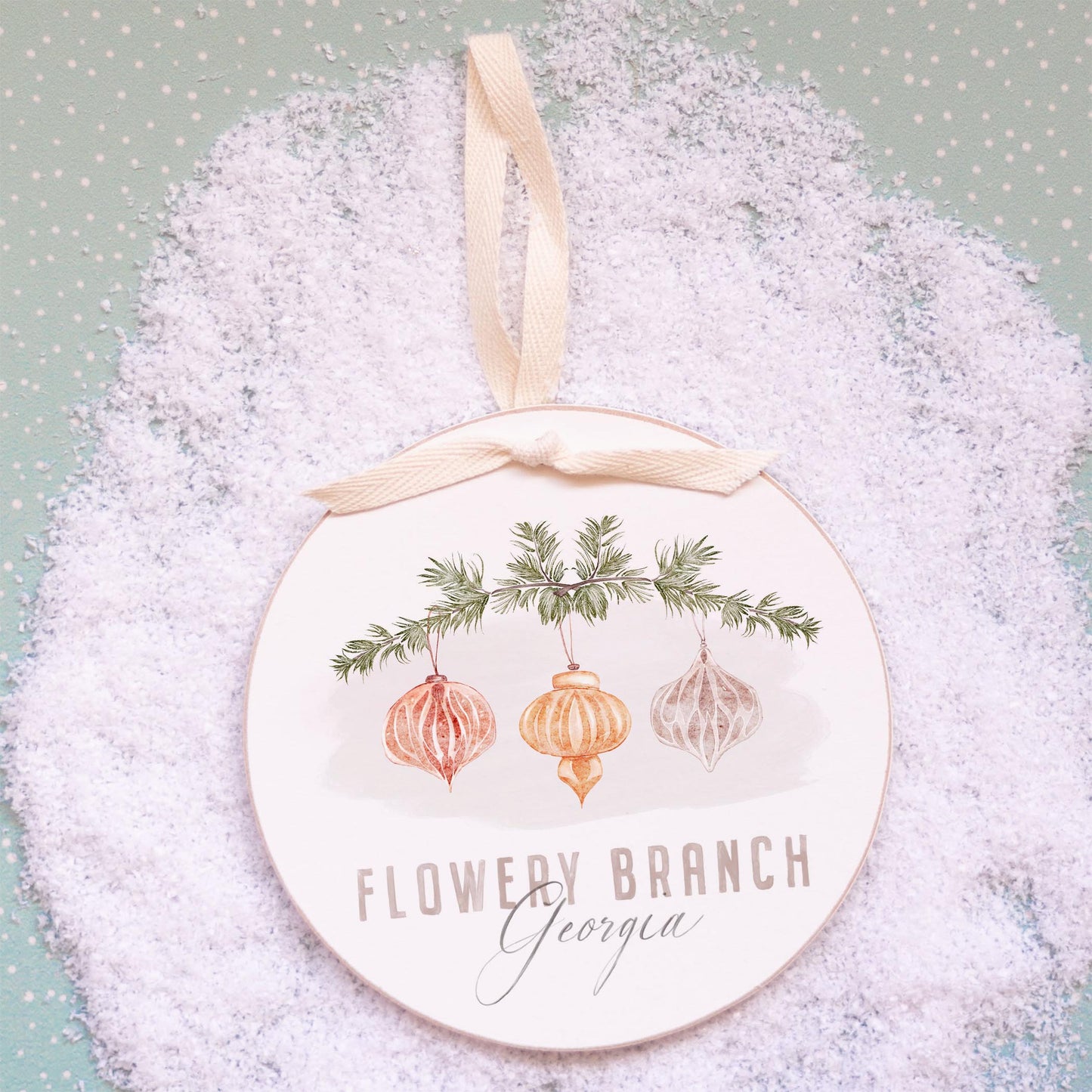 6" Round Ornament-Ornaments Flowery Branch Georgia -2