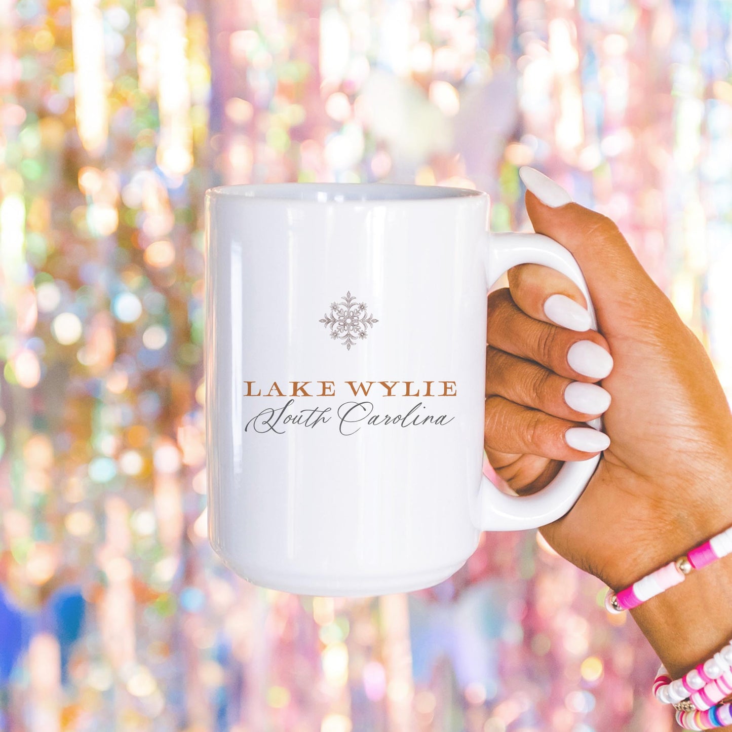 15oz Coffee Mug White-Cottage Tree Lake Wylie South Carolina -4