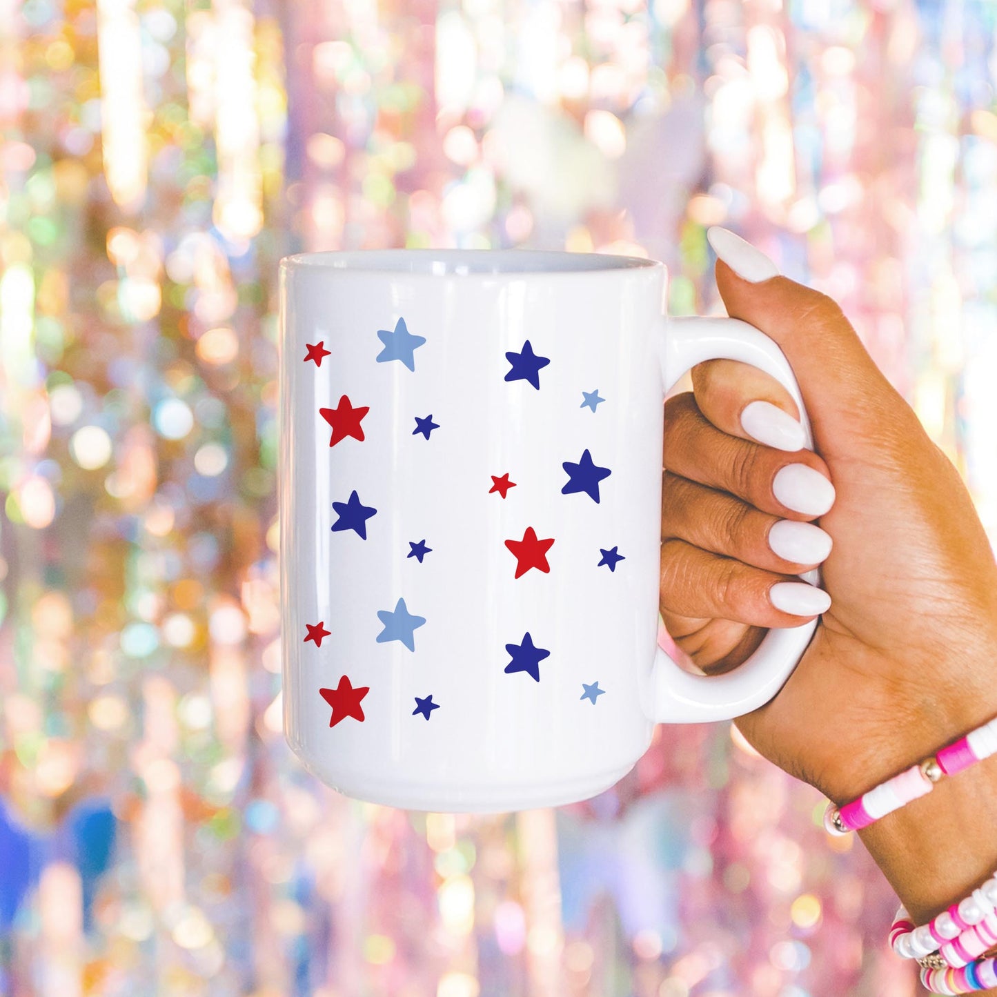 15oz Coffee Mug White-4th of July Southport North Carolina -4
