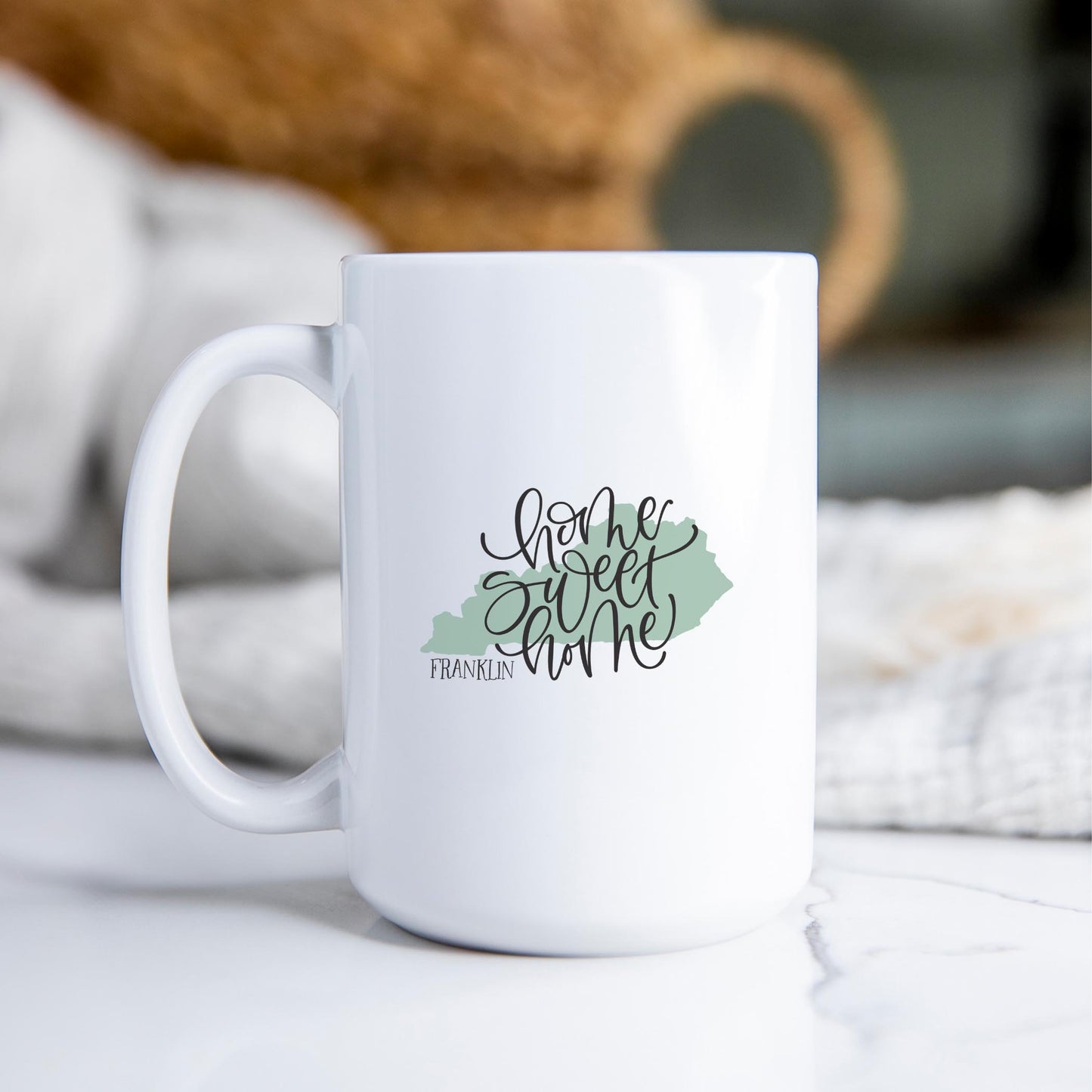 15oz Coffee Mug White-Home Sweet Home Franklin Kentucky -2