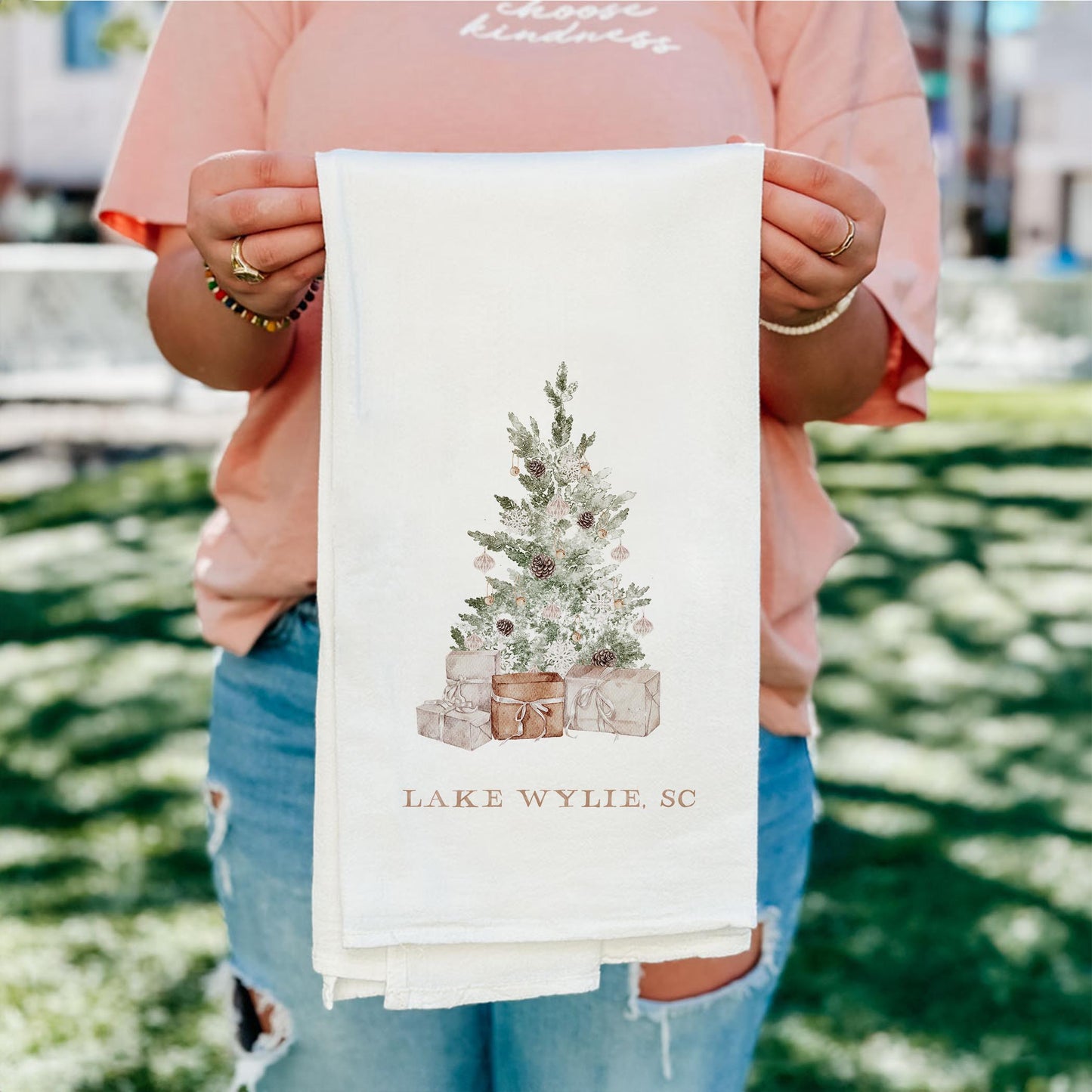 Cotton Tea Towel White-Crystal Cottage Lake Wylie, SC -4