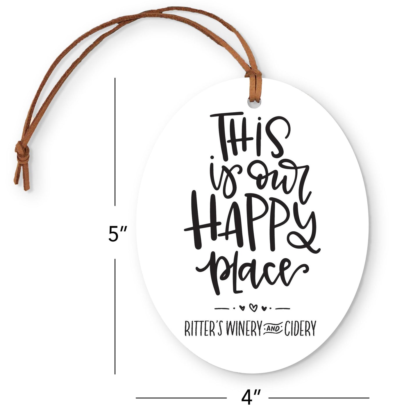 Oval Ornament-Our Happy Place Ritter's Winery & Cidery -4