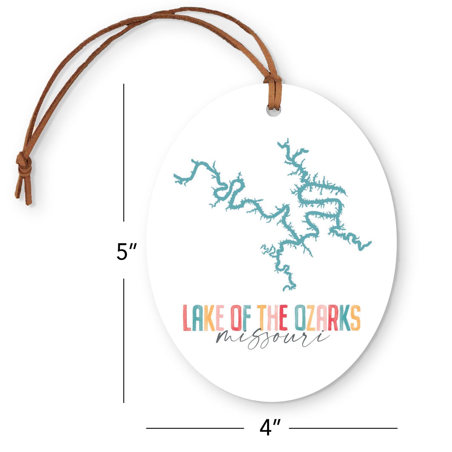 Oval Ornament-Watercolor City Lake of the Ozarks Missouri -4