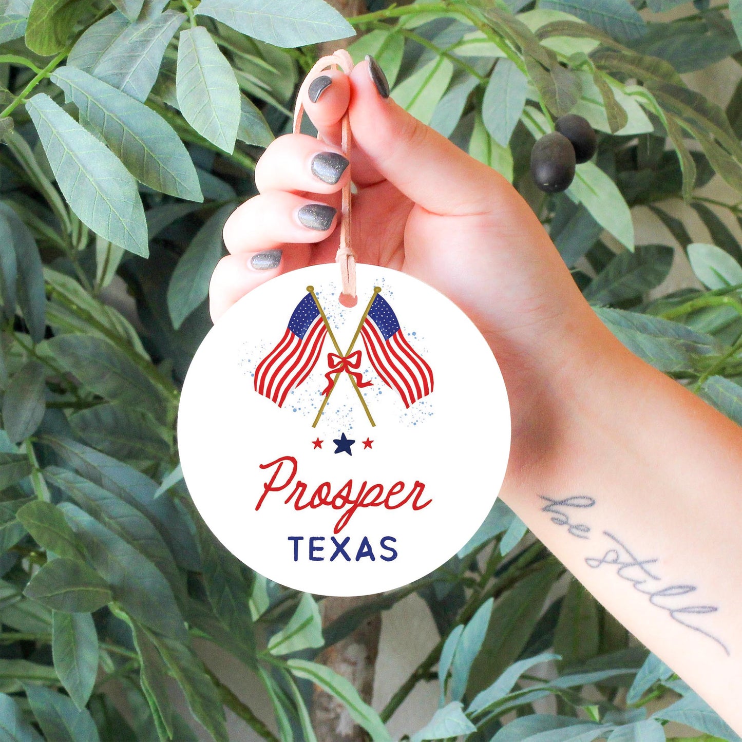 4" Round Ornament-American Summer Prosper Texas -4