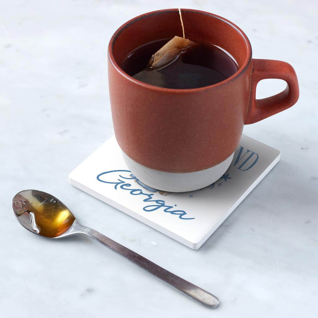Ceramic Square Coaster-Love+Local Coastal Cowgirl -4