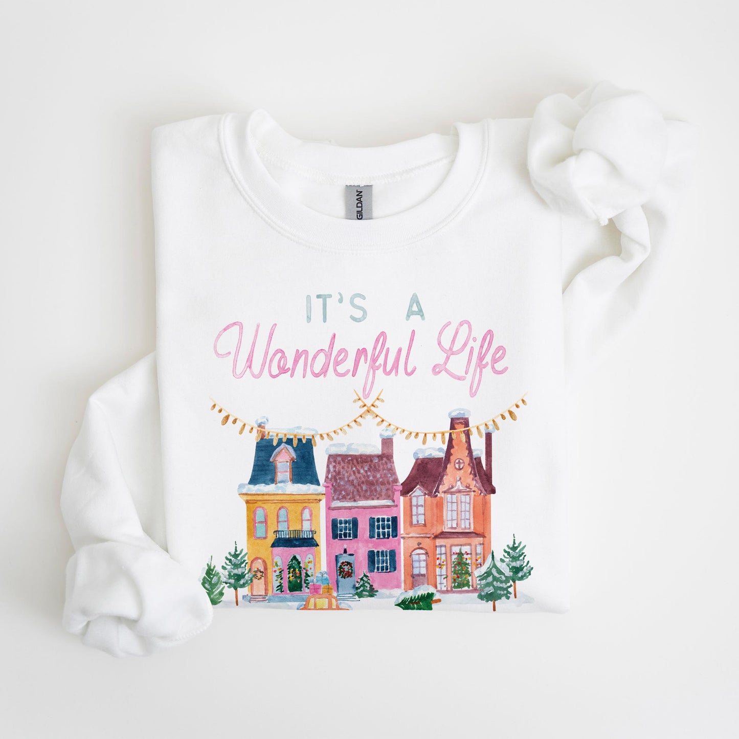 Gildan Sweatshirt White-It's A Wonderful Life Tennessee
