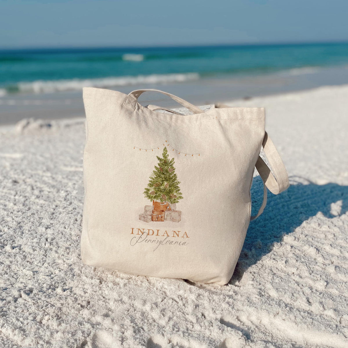 Tote Bag Natural Canvas-Cottage Tree Indiana Pennsylvania -3