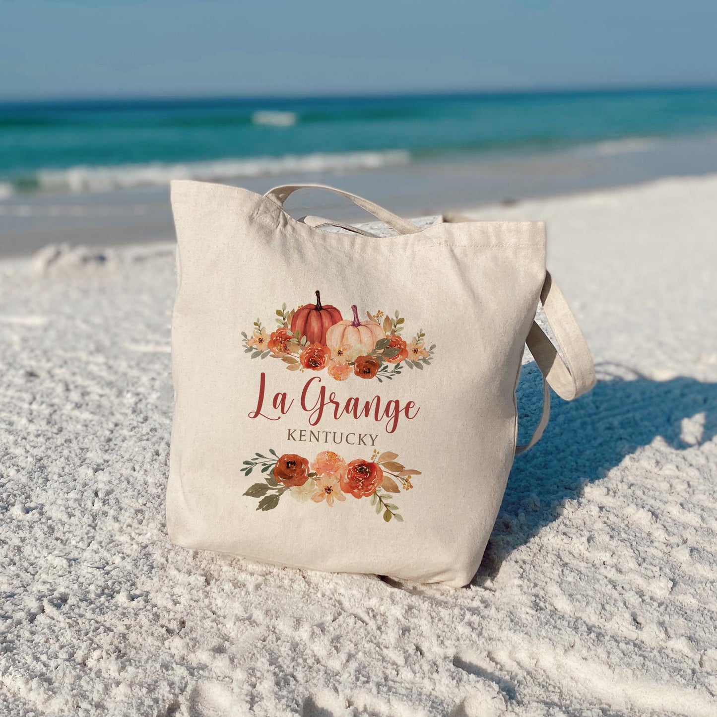 Tote Bag Natural Canvas-Fall & Harvest La Grange Kentucky