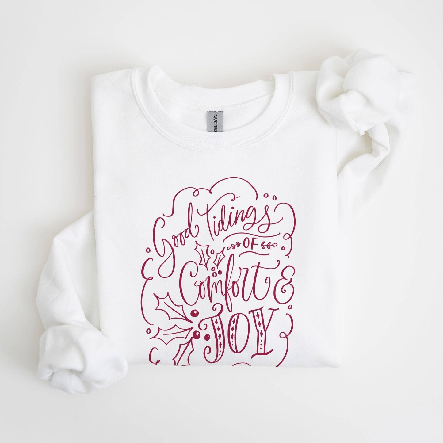 Gildan Sweatshirt White-Love + Local Winterberry