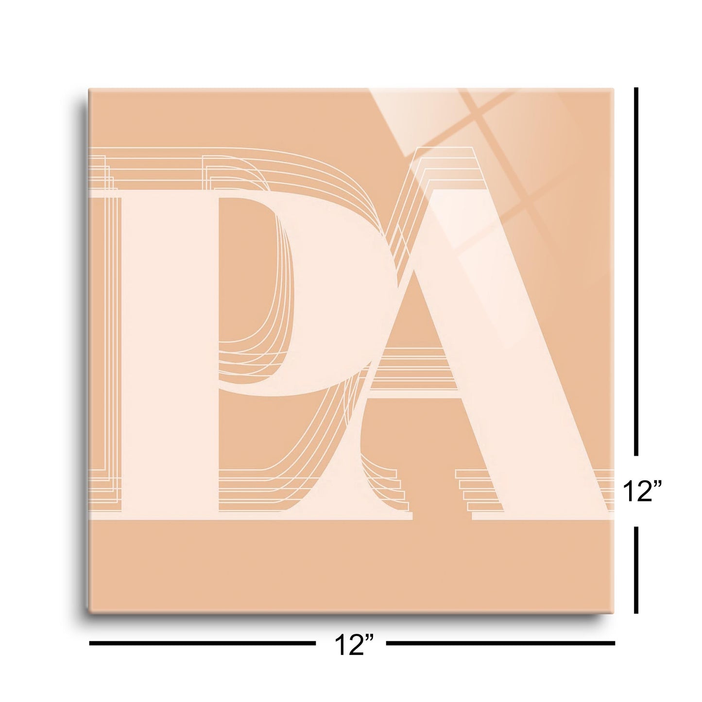 Modern Minimalist Pennsylvania Pa Initials Light | Hi-Def Glass Art | Eaches | Min 1