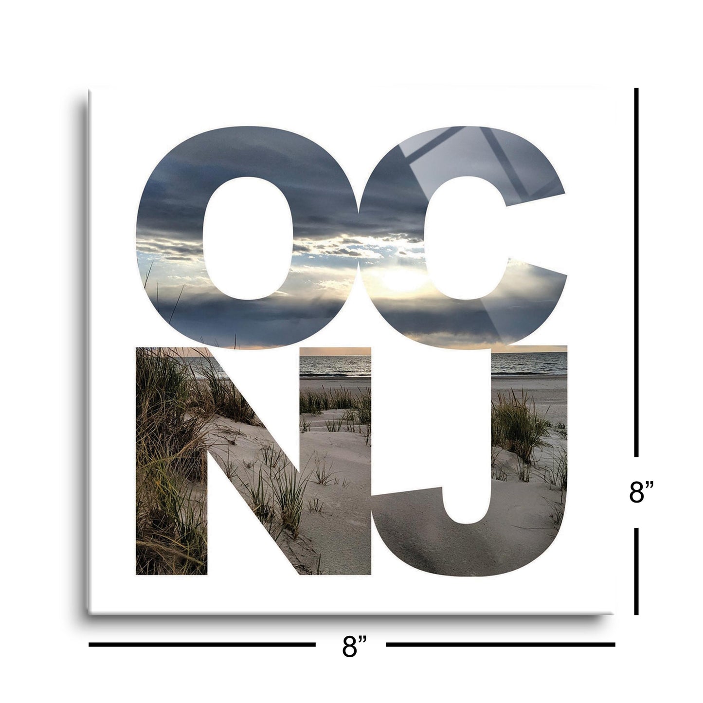OCNJ Photo With Text | Hi-Def Glass Art | Eaches | Min 2