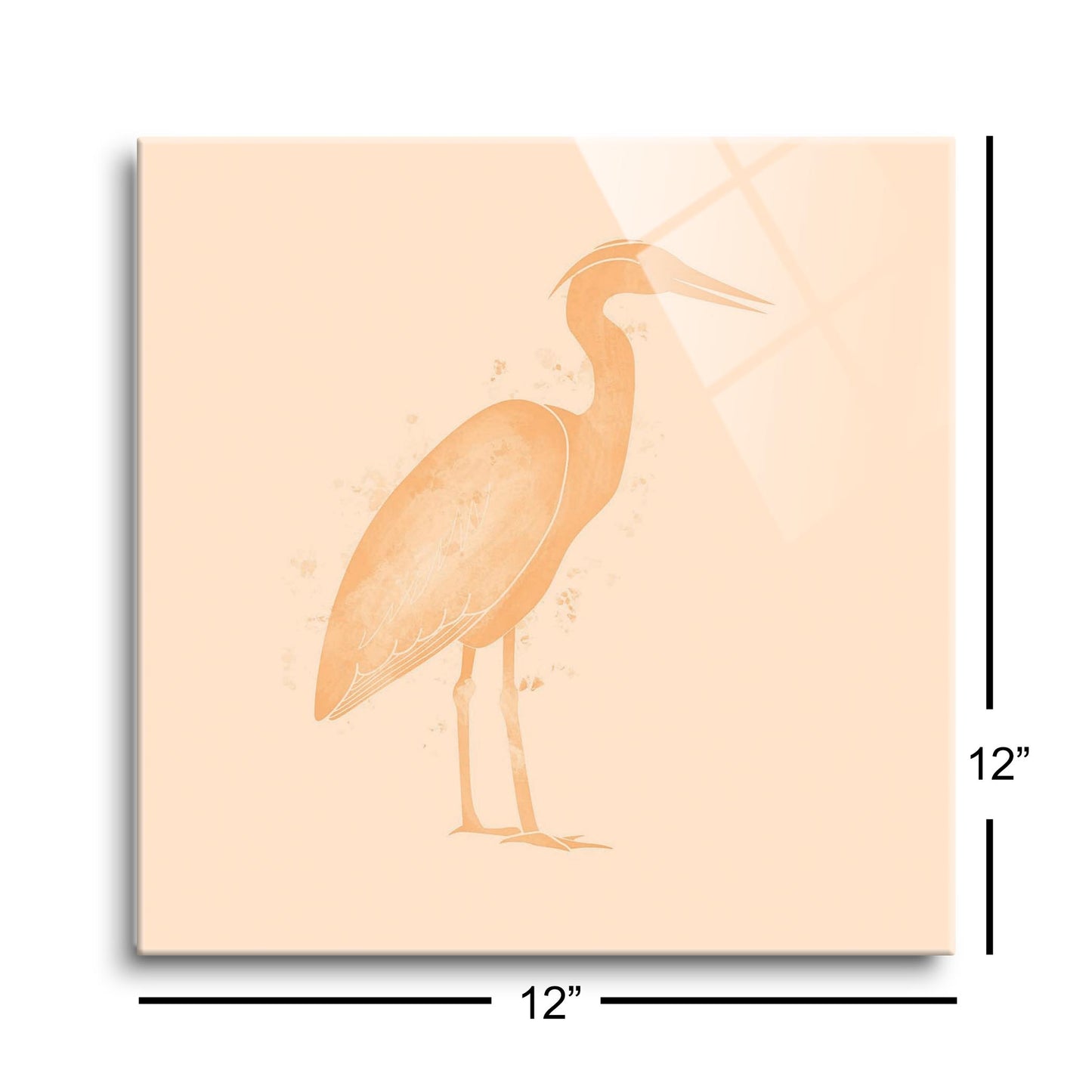 Louisiana Colorful Water Color Heron | Hi-Def Glass Art | Eaches | Min 1