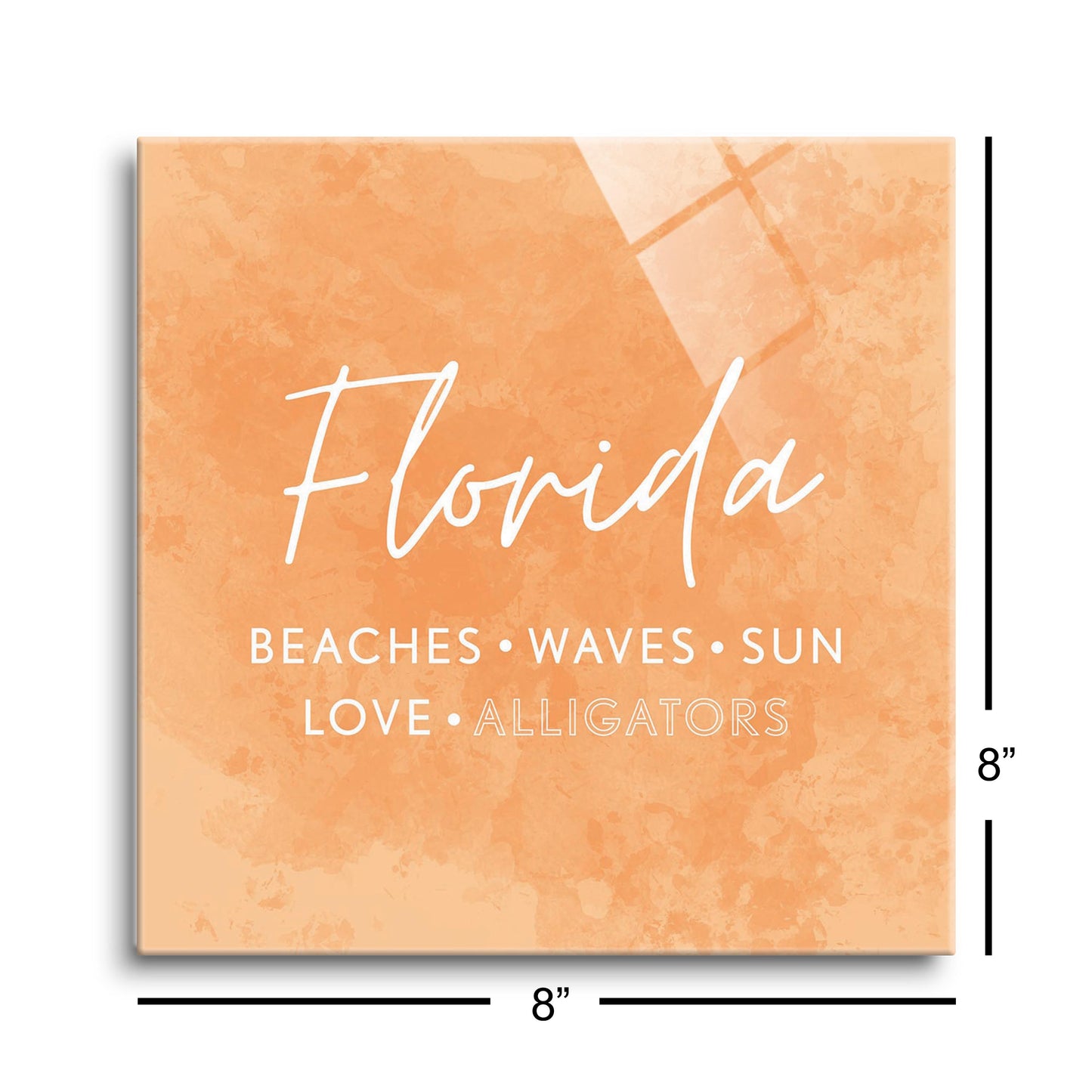 Florida Meaning Orange | Hi-Def Glass Art | Eaches | Min 2