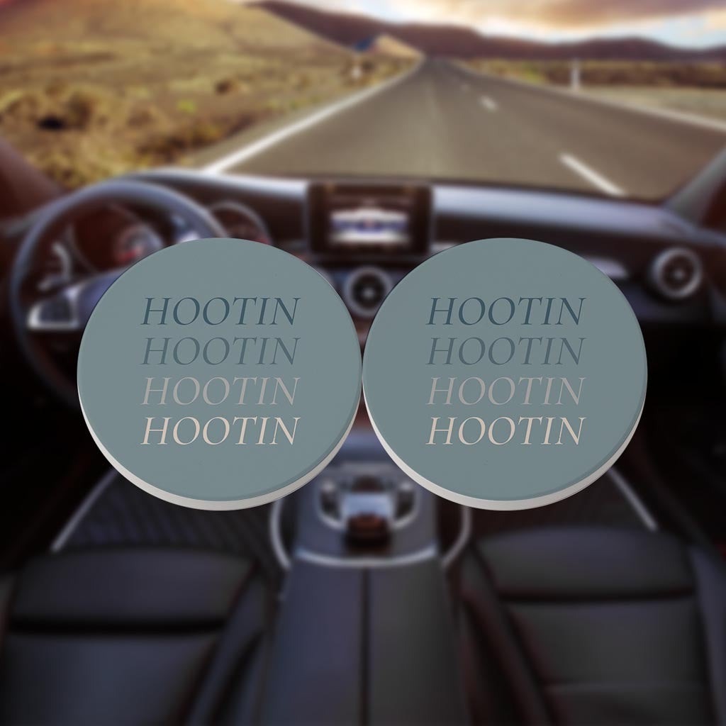 Modern Minimalist Arkansas Hootin | Absorbent Car Coasters | Set of 2 | Min 4