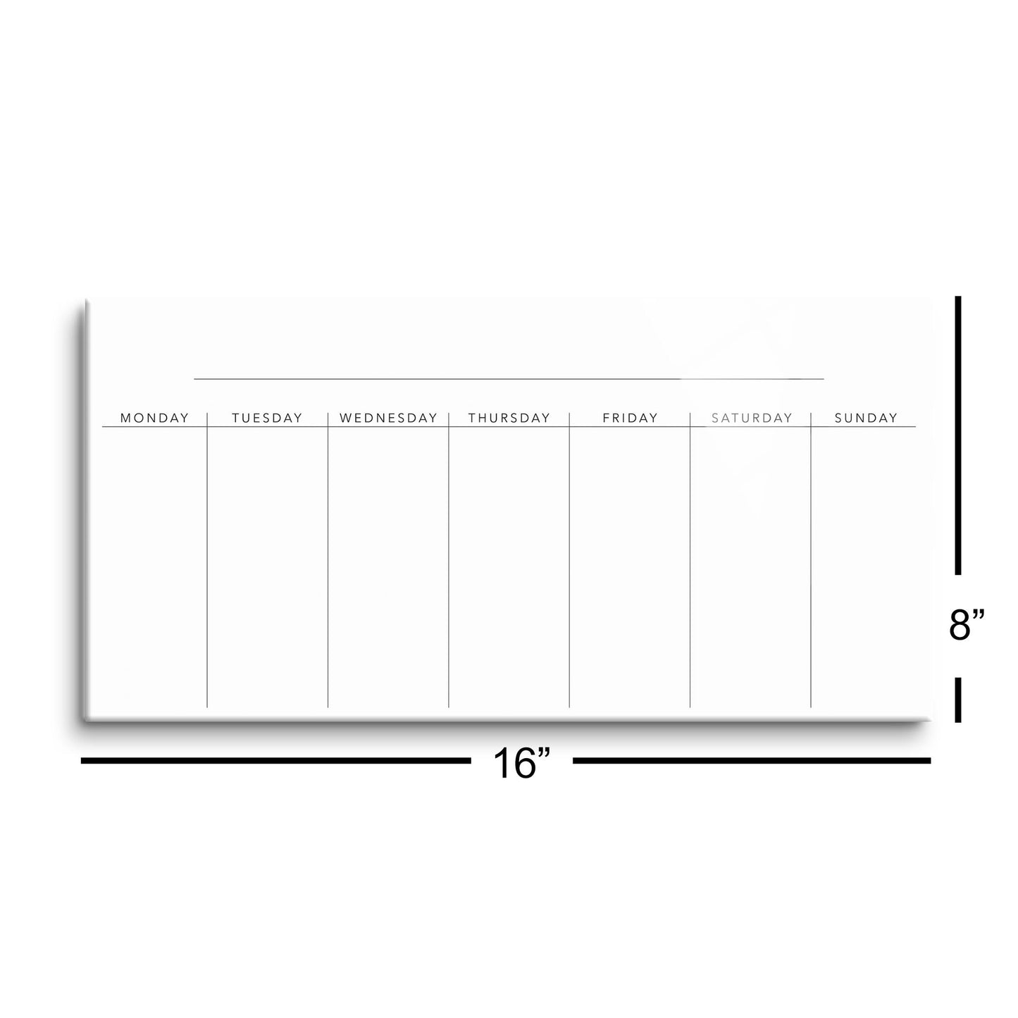 Minimalist Weekly Planner| Hi-Def Glass Art | Eaches | Min 2