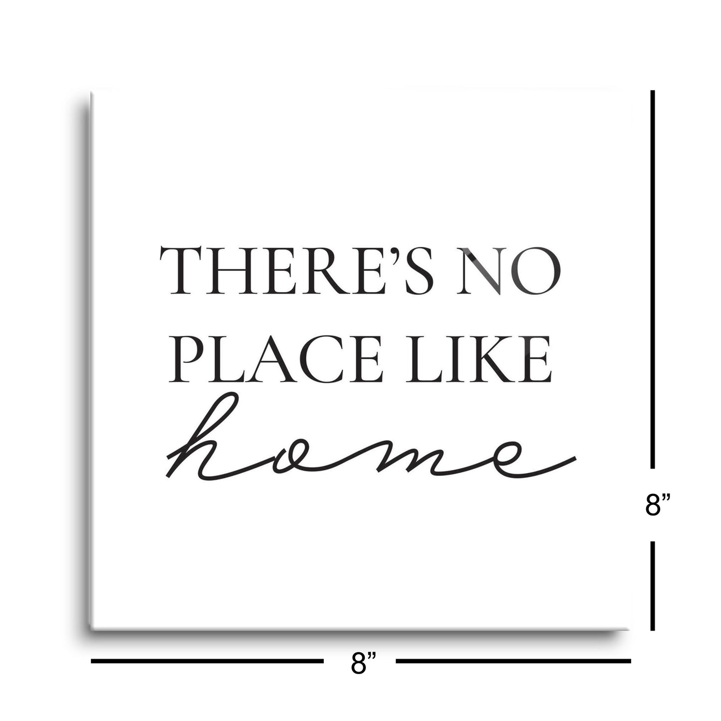Minimalist B&W Kansas No Place Like Home | Hi-Def Glass Art | Eaches | Min 2
