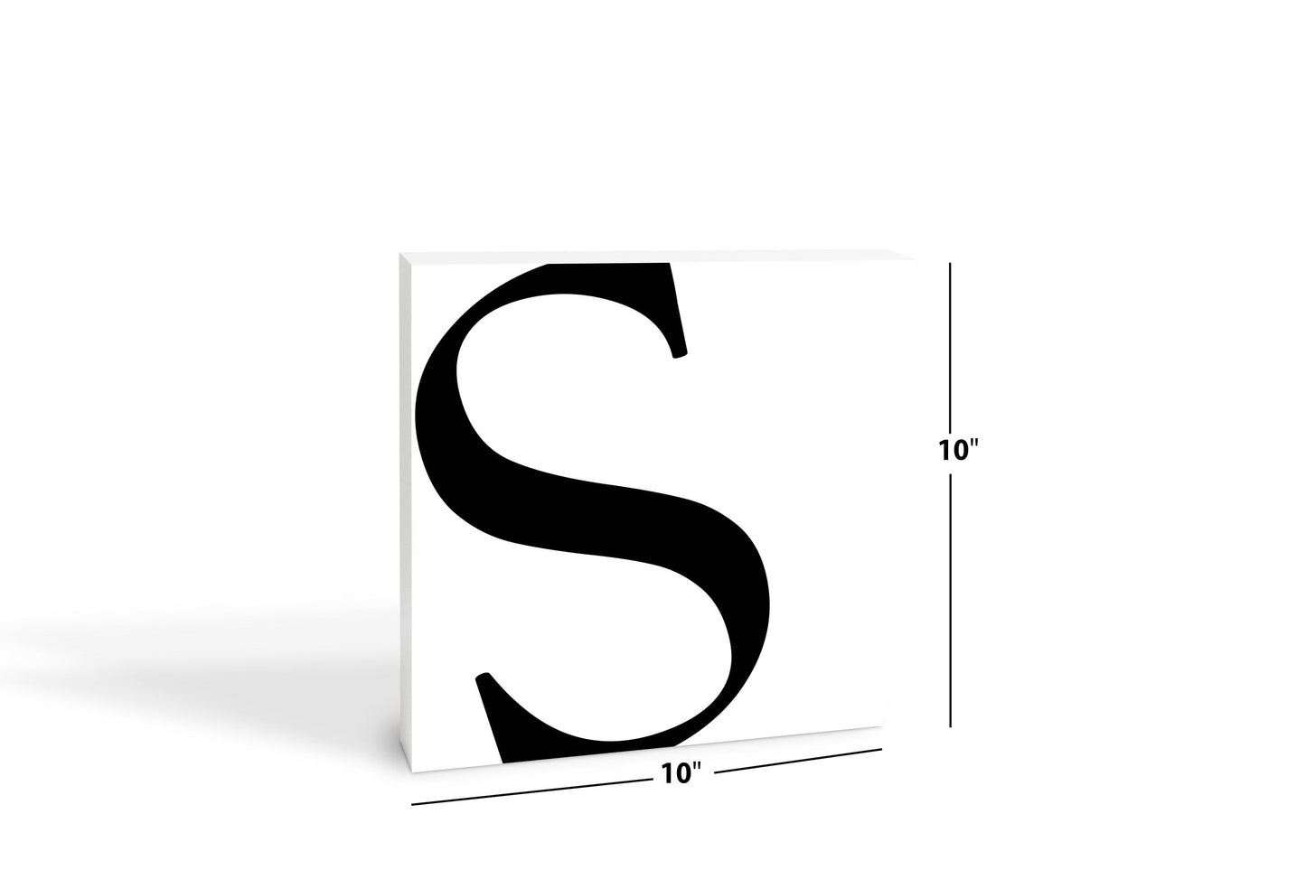 Minimal Monogram S | Wood Block | Eaches | Min 2