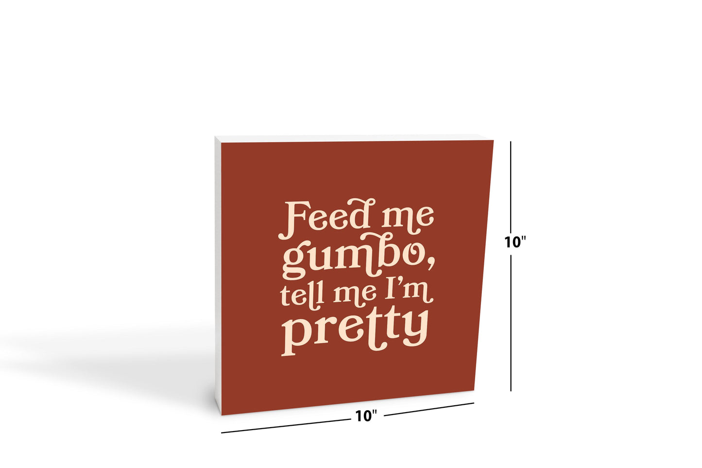 Modern Minimalist Louisiana Gumbo Saying | Wood Block | Eaches | Min 2