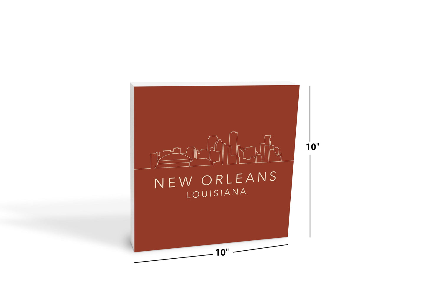 Louisiana Colorful New Orleans Skyline | Wood Block | Eaches | Min 2