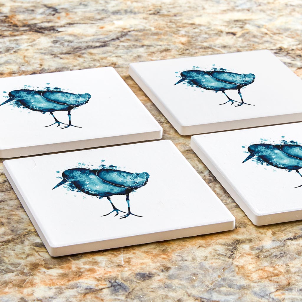 New England Water Color Sand Piper | Absorbent Coasters | Set of 4 | Min 2