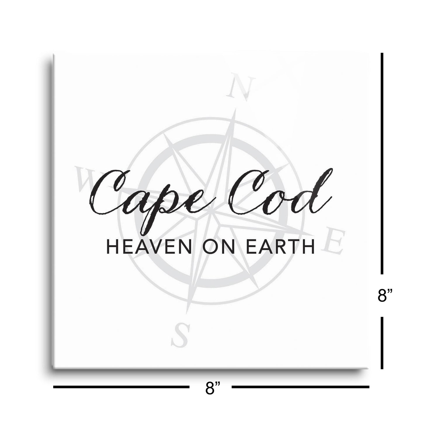 Minimalistic B&W Cape Cod Heaven On Earth | Hi-Def Glass Art | Eaches | Min 2