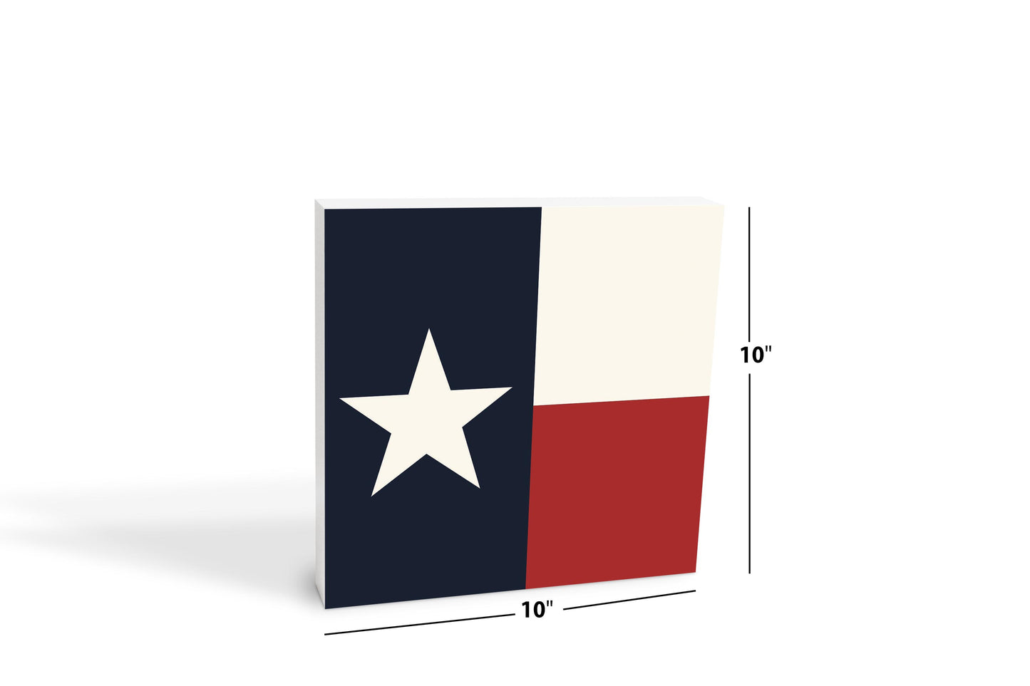 Modern Minimalist Texas Colors Flag | Wood Block | Eaches | Min 2
