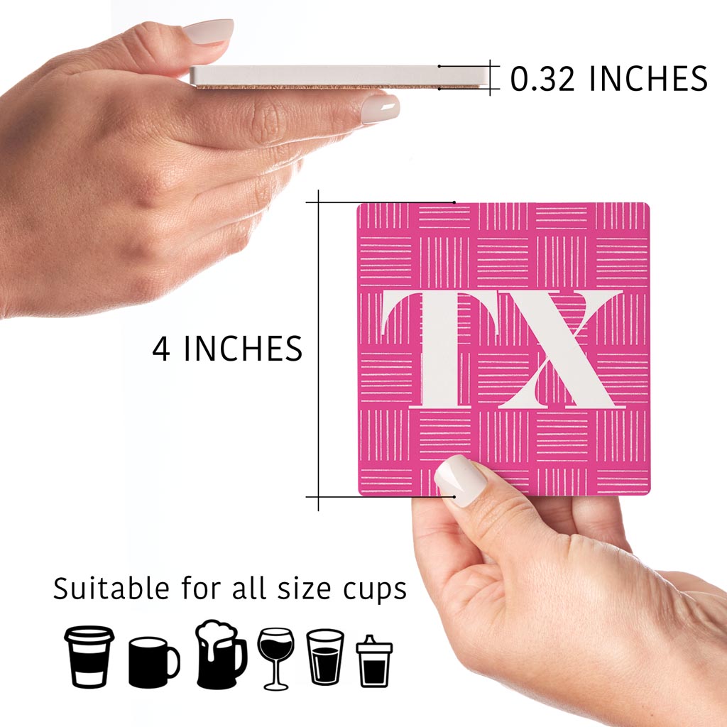 Bright Modern Abbreviated on Pink Texas