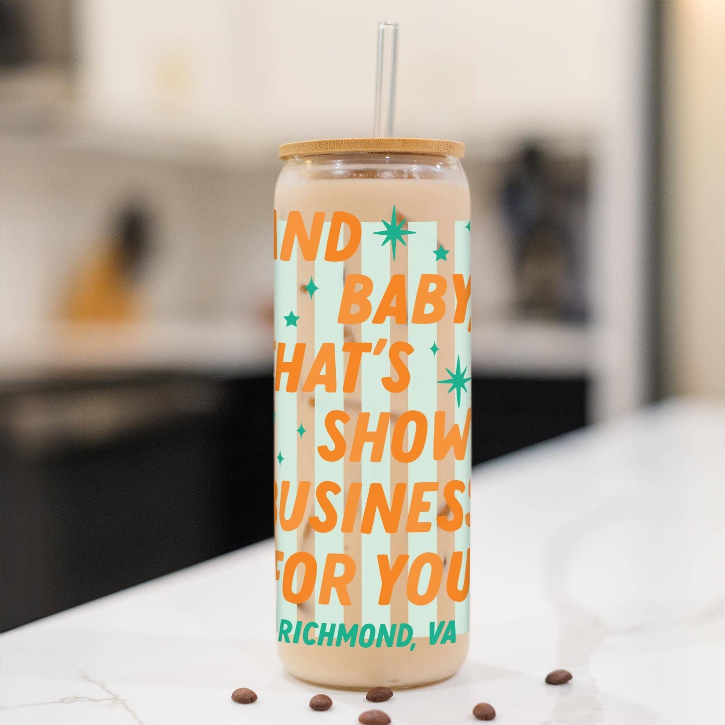 24oz Cold Brew Glass-Love+Local Showgirl