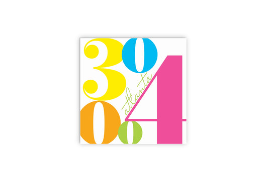 Bright Modern Color Block City Zip Georgia Atlanta | Wood Sign | Eaches | Min 2