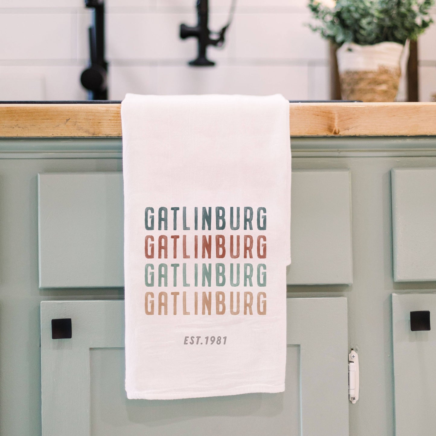 Custom City and State Home Decor Kitchen Tea Towel, FL, TX