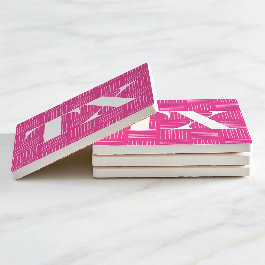 Bright Modern Abbreviated on Pink Texas