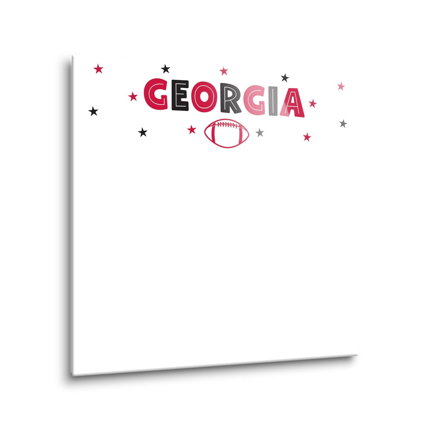 Clairmont & Co Game Day Stars Georgia Note Board