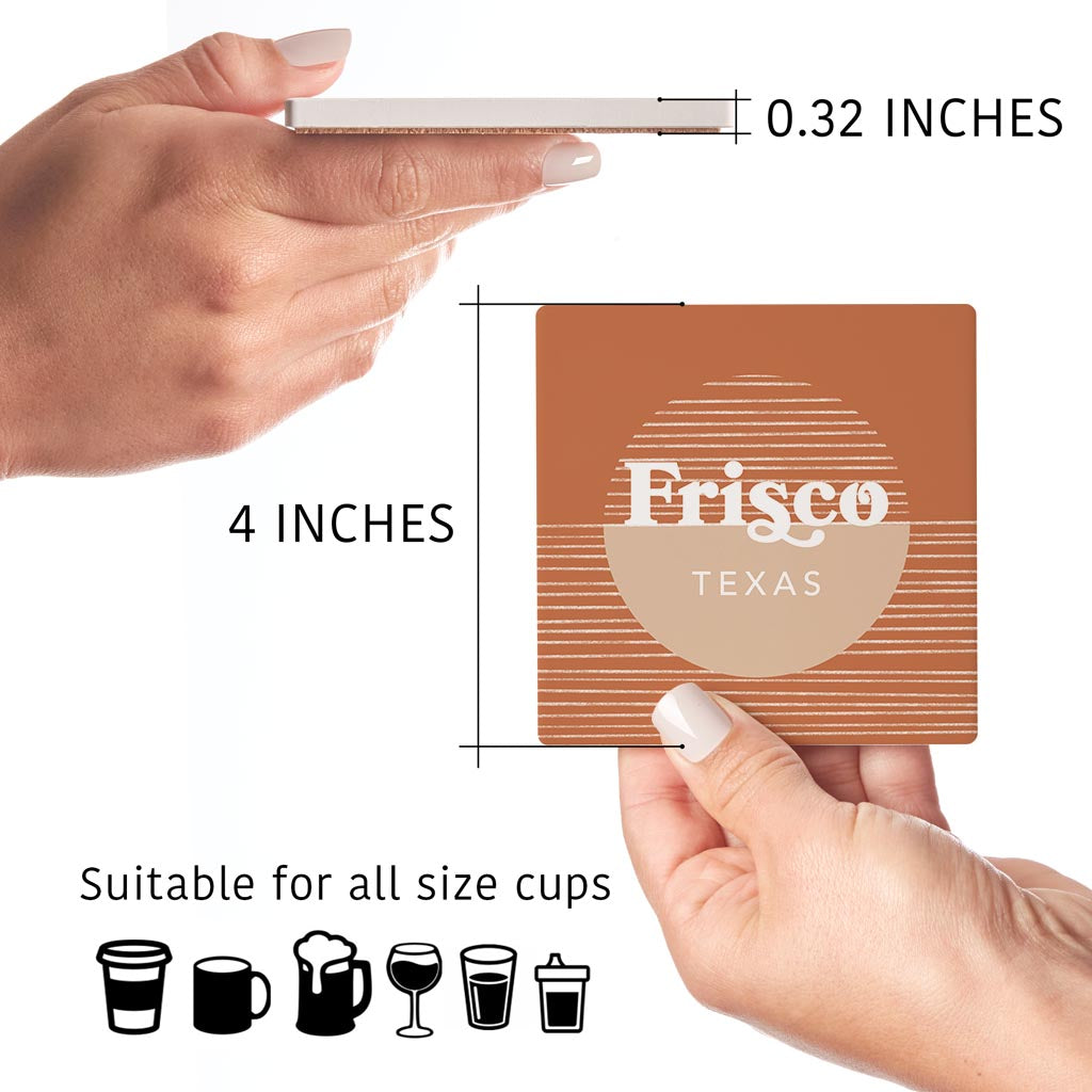 Vintage Groove Half Circle Lines Texas Frisco