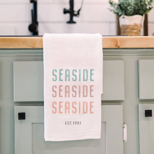 Custom City and State Home Decor Kitchen Tea Towel, FL, TX