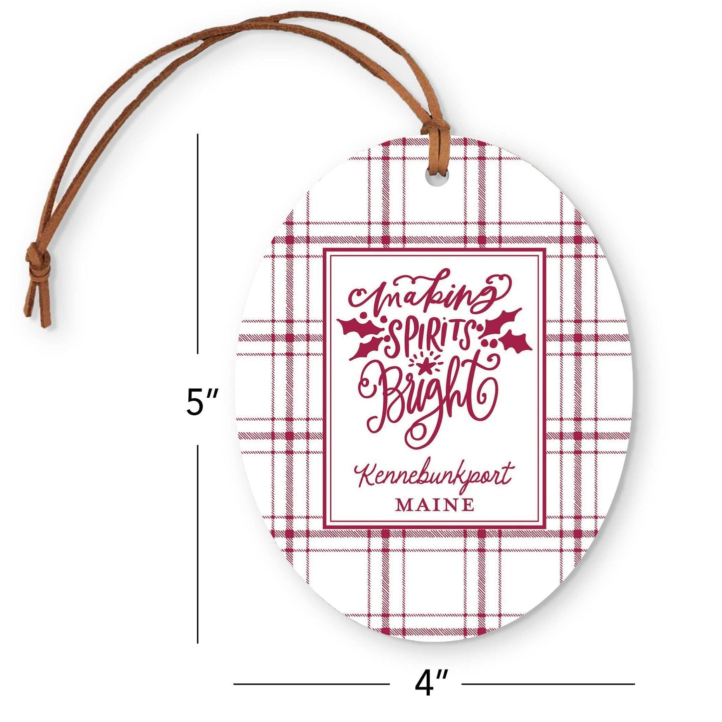 Oval Ornament-Love + Local Winterberry