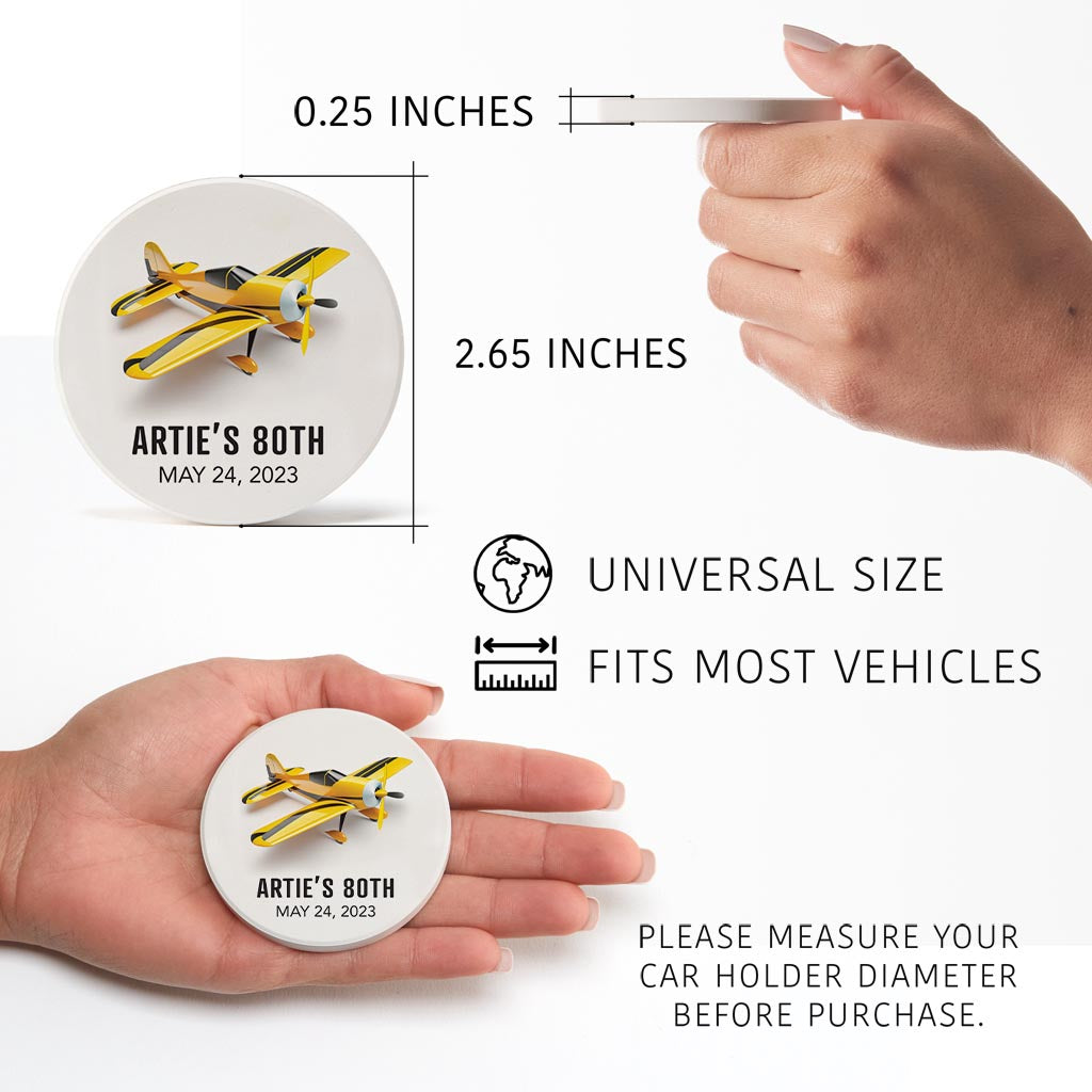 Arties 80Th Birthday| Absorbent Car Coasters | Set of 2 | Min 4