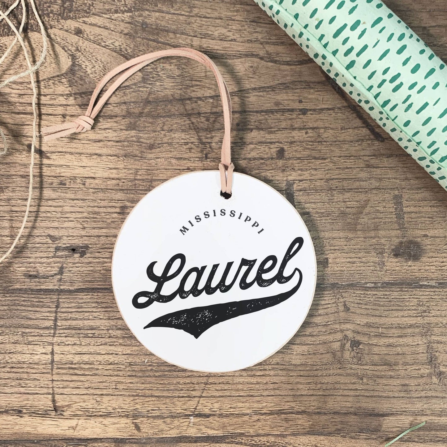 Custom Ornament, Retro Local, Customizable, Wooden Ornament
