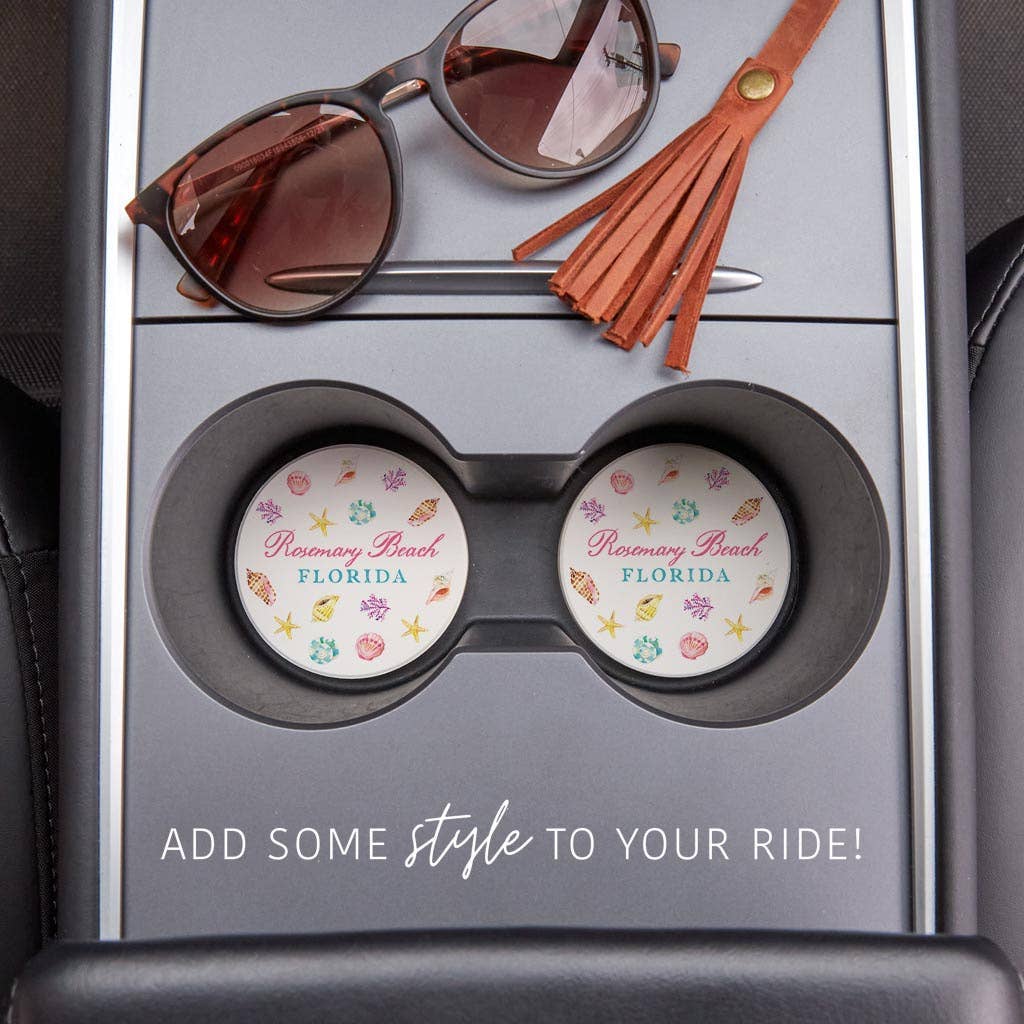 Car Coasters, Beach Souvenir, Custom, Name Drop, Resort Gift