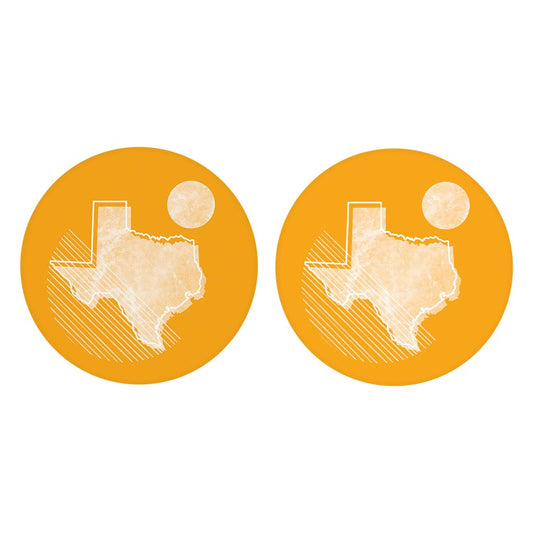 Bright Modern Geometric on Orange Texas