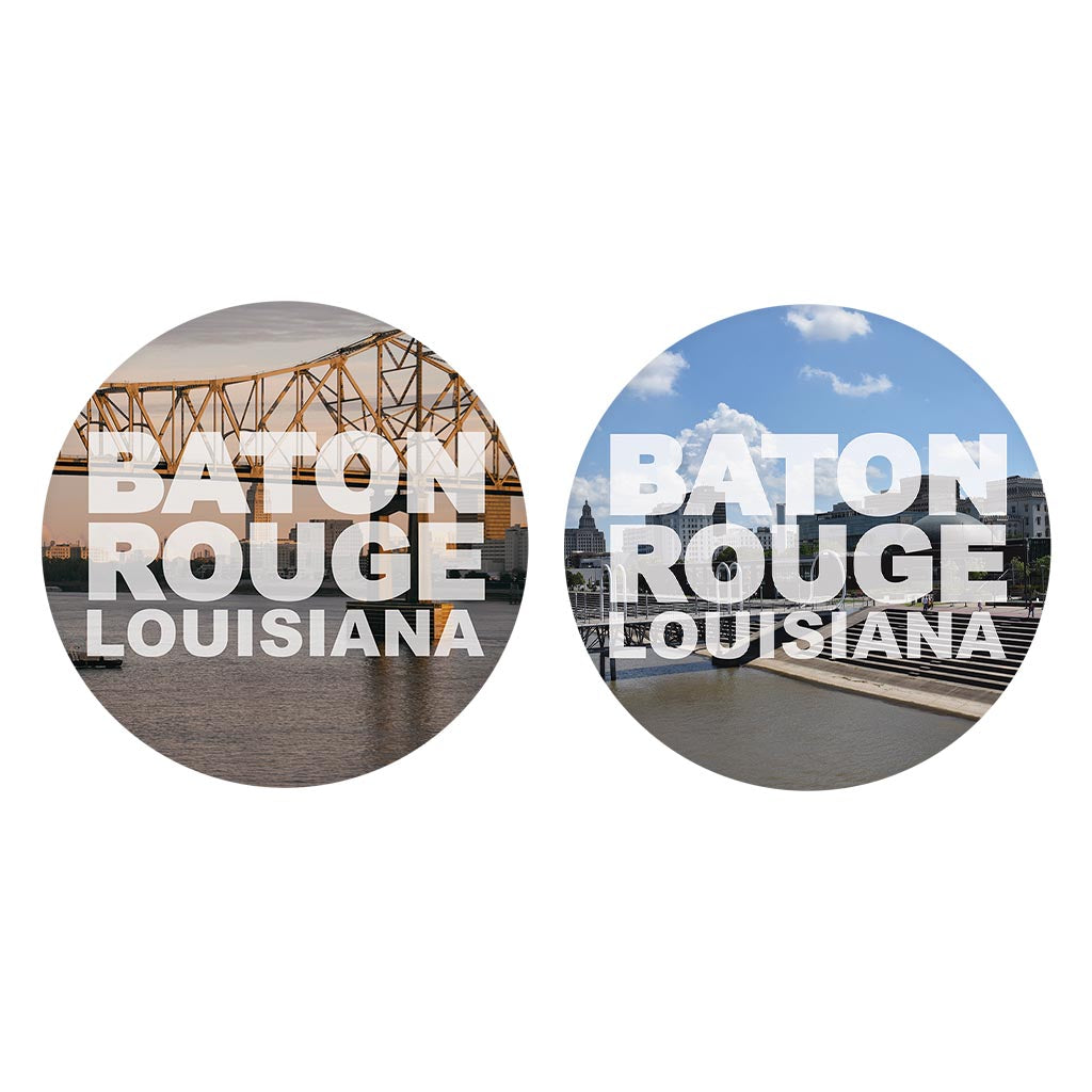Baton Rouge Louisiana Photo Set | Absorbent Car Coasters | Set of 2 | Min 4