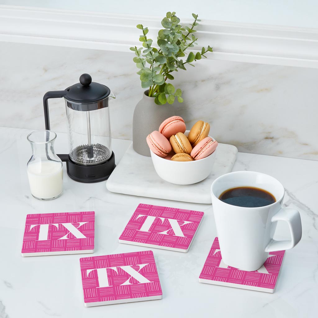 Bright Modern Abbreviated on Pink Texas