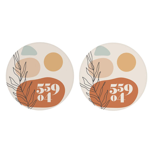 Vintage Groove Zip Minnesota | Absorbent Car Coasters | Set of 2 | Min 4