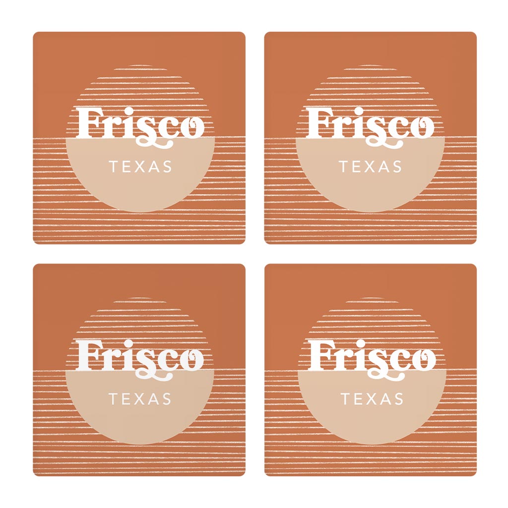 Vintage Groove Half Circle Lines Texas Frisco