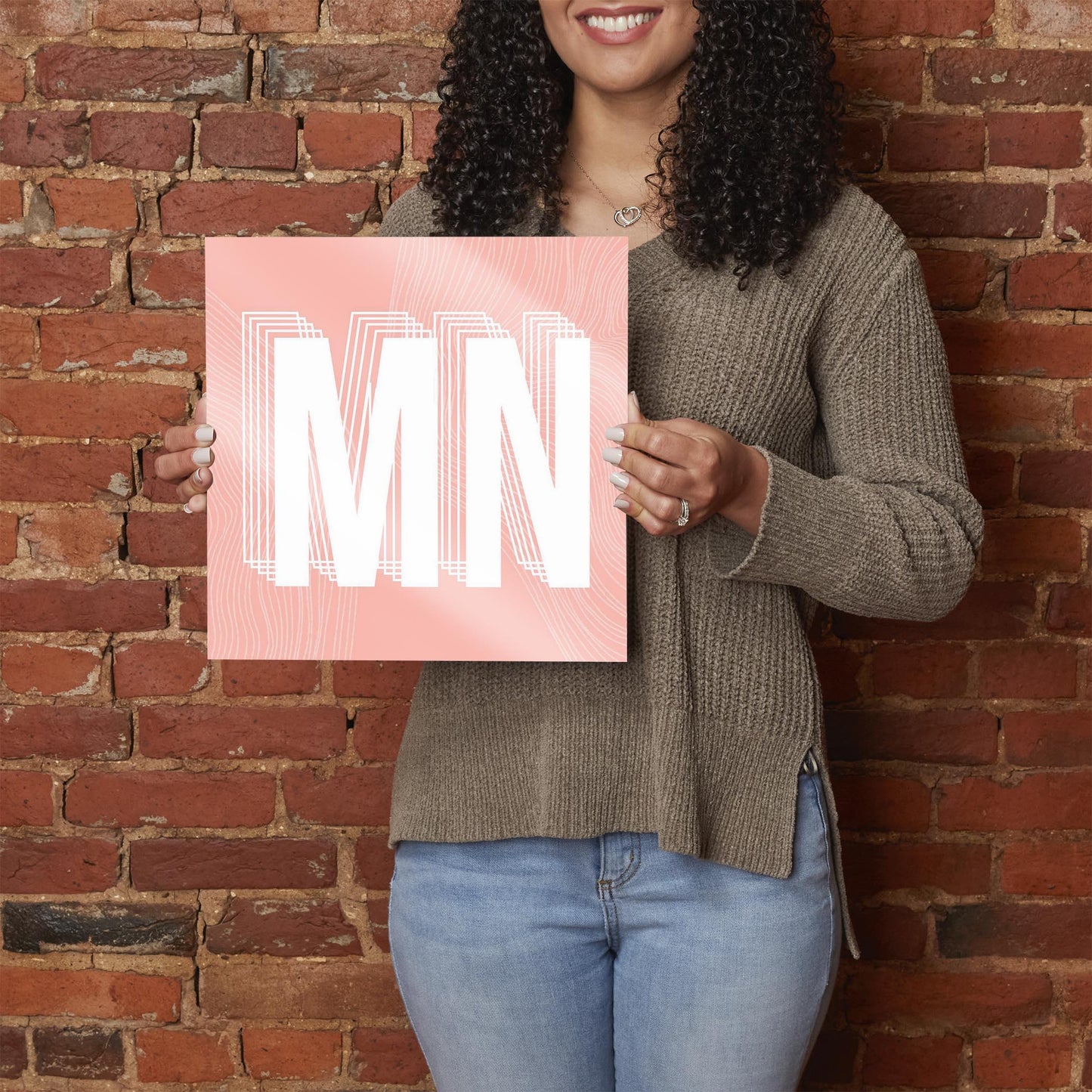 Boho Color Abbreviated On Pink Minnesota | Hi-Def Glass Art | Eaches | Min 1