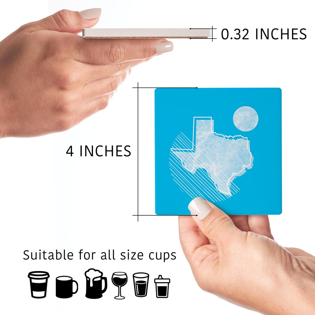 Bright Modern Geometric on Blue Texas