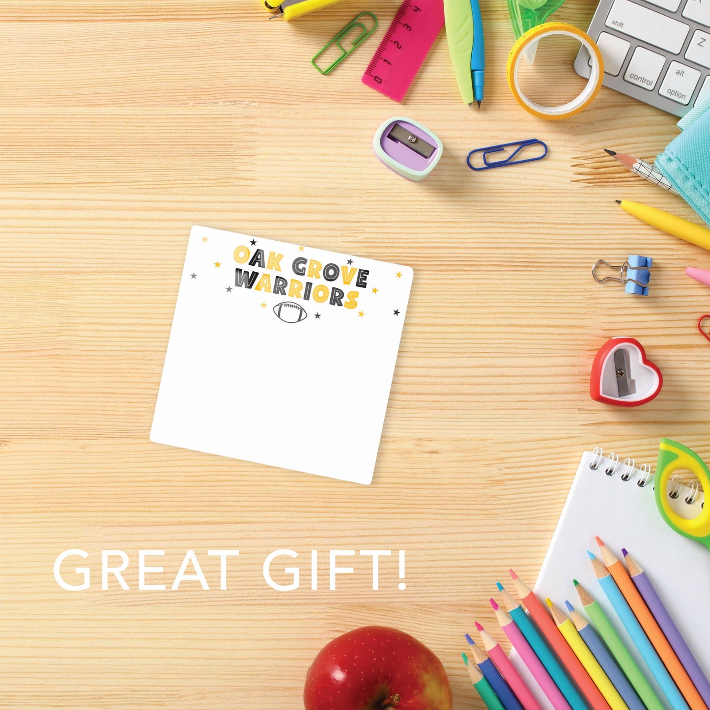 Custom Game Day Dry Erase Glass Desktop Tile
