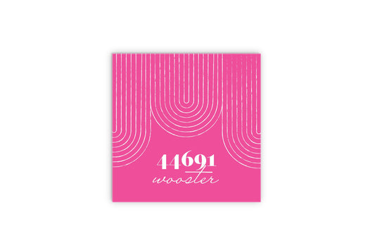 Bright Modern City Zip On Pink Ohio Wooster | Wood Sign | Eaches | Min 2
